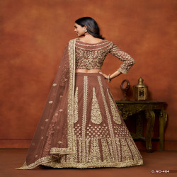 Women's Premium Wedding Net Lehenga Choli with Embroidered Dupatta